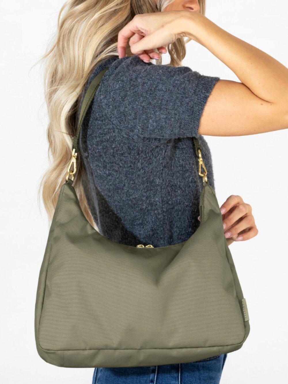 NEW IN BAG: Canvelle Hobo Handbag, Olive, new in packaging (ships fast) - Picture 3 of 8